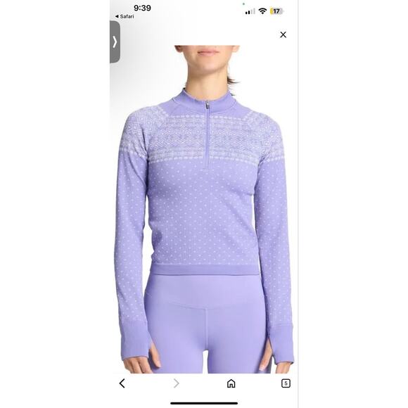 Dsg Tops Dsg Momentum Womens Seamless 1/4 Zip Fair Isle - Picture 1 of 1